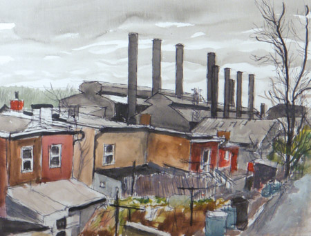 Lukens Steel - Looking from West End towards Open Hearth buildings, Saturday April 23, 2005 - Image #267