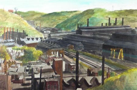 Lukens Steel - Overview of plant looking towards 1st. Avenue - Image #268