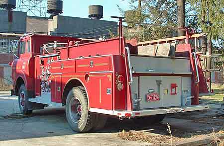 1965 GMC Fire Engine rear view.