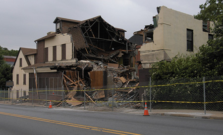 Demolition of Lukens Store, 2009