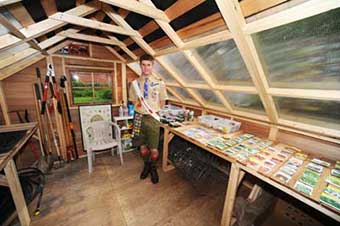 Interior of the greenhouse