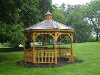 The gazebo was an Eagle Scout project, of Joel Baldwin of Coatesville Troop 16