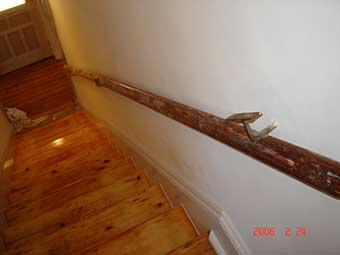 View of staircase preperation