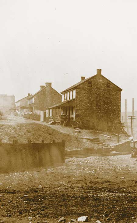 Rental houses built by Rebecca Lukens for mill workers about 1830.