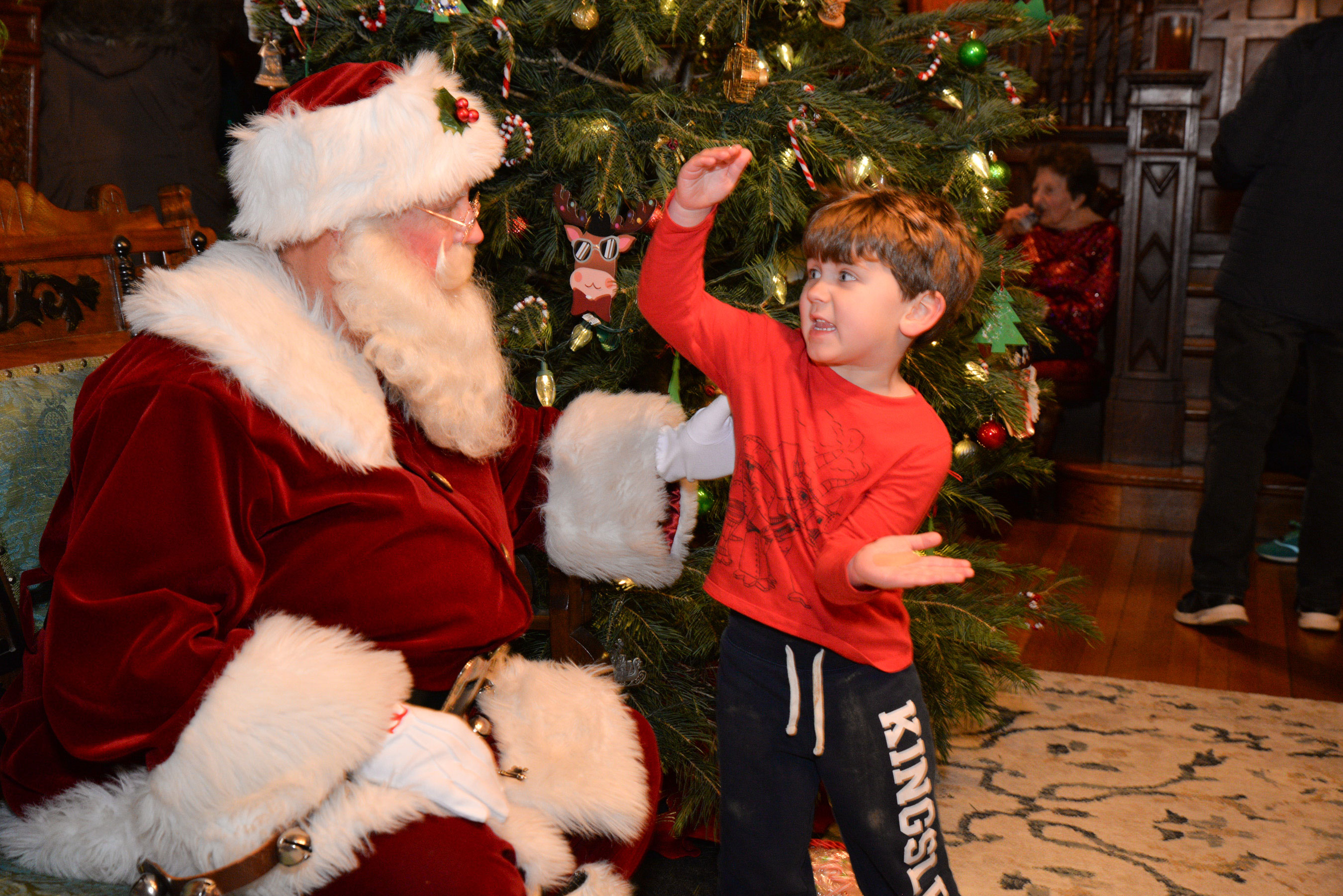 Graystone Mansion - Santa Claus entertaining young guest