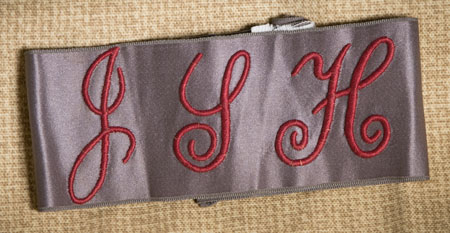 Stewart brought this monogram home as a souvenir of his time serving with the French Army. — National Iron & Steel Heritage Muaeum