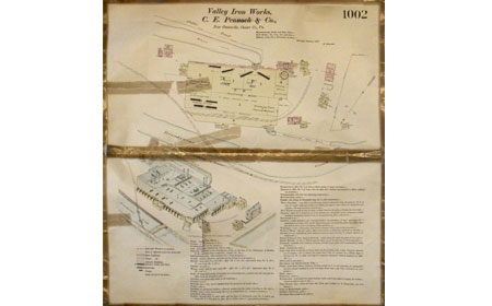 Valley Iron Works Coatesville PA January 1876 Site Survey, From the collection of NISHM